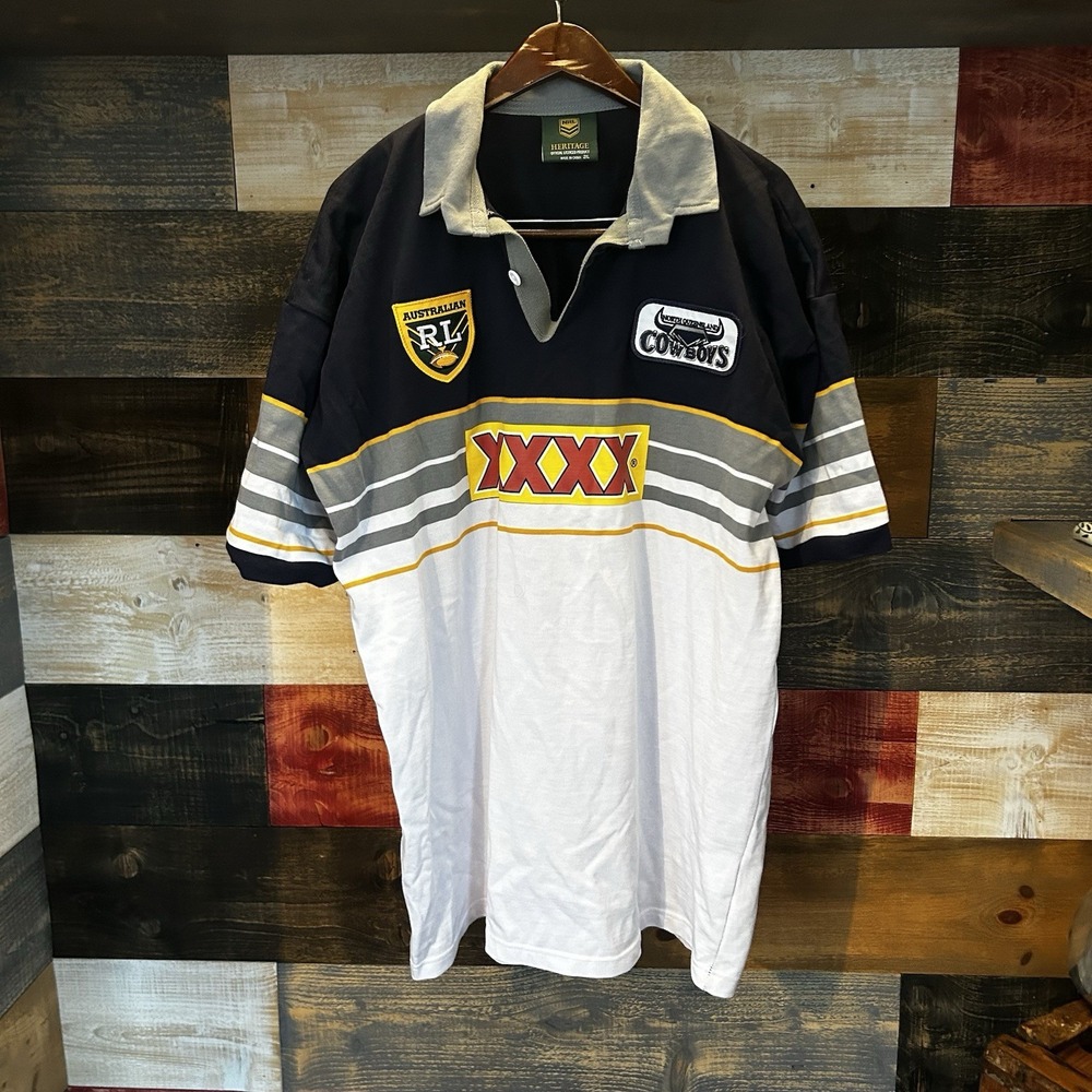 Vintage North Queensland Cowboys 1995 Jersey Australian Rugby Size 2xl